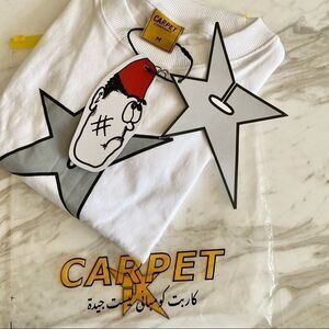 Carpet Company x Nike Dunk White Grey C-Star Logo Skateboarding T-Shirt NWT